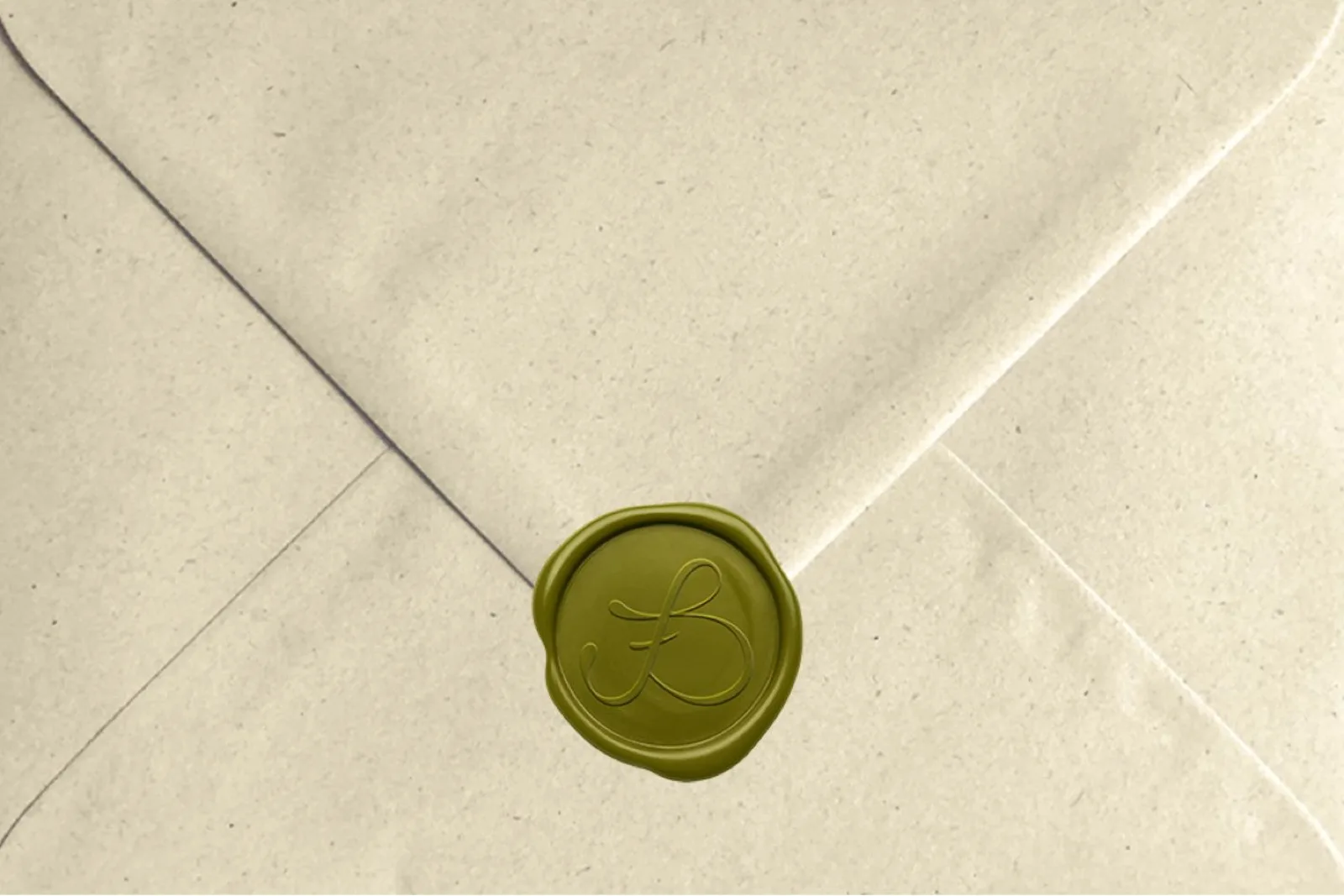 Fibre Stationery envelop met waszegelsticker