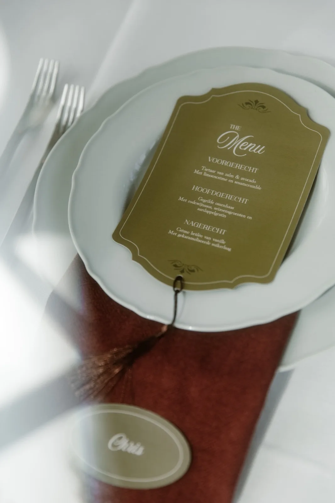 Trouwmenukaarten Fibre Stationery